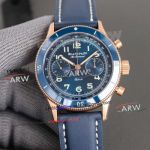 Blancpain Air Command Chronograph Rose Gold Titanium Blue Swiss Replica Watch